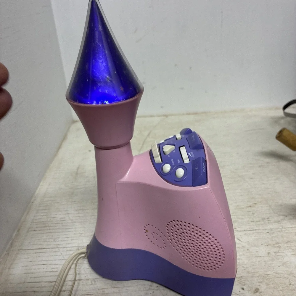 Disney Princess Alarm Clock Radio Star Light Castle Pink Everything WORKS Read